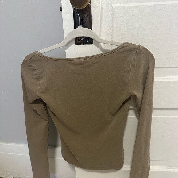 SKIMS NWT Vintage Scoop Long Sleeve Tee XS Desert - Picture 3 of 4